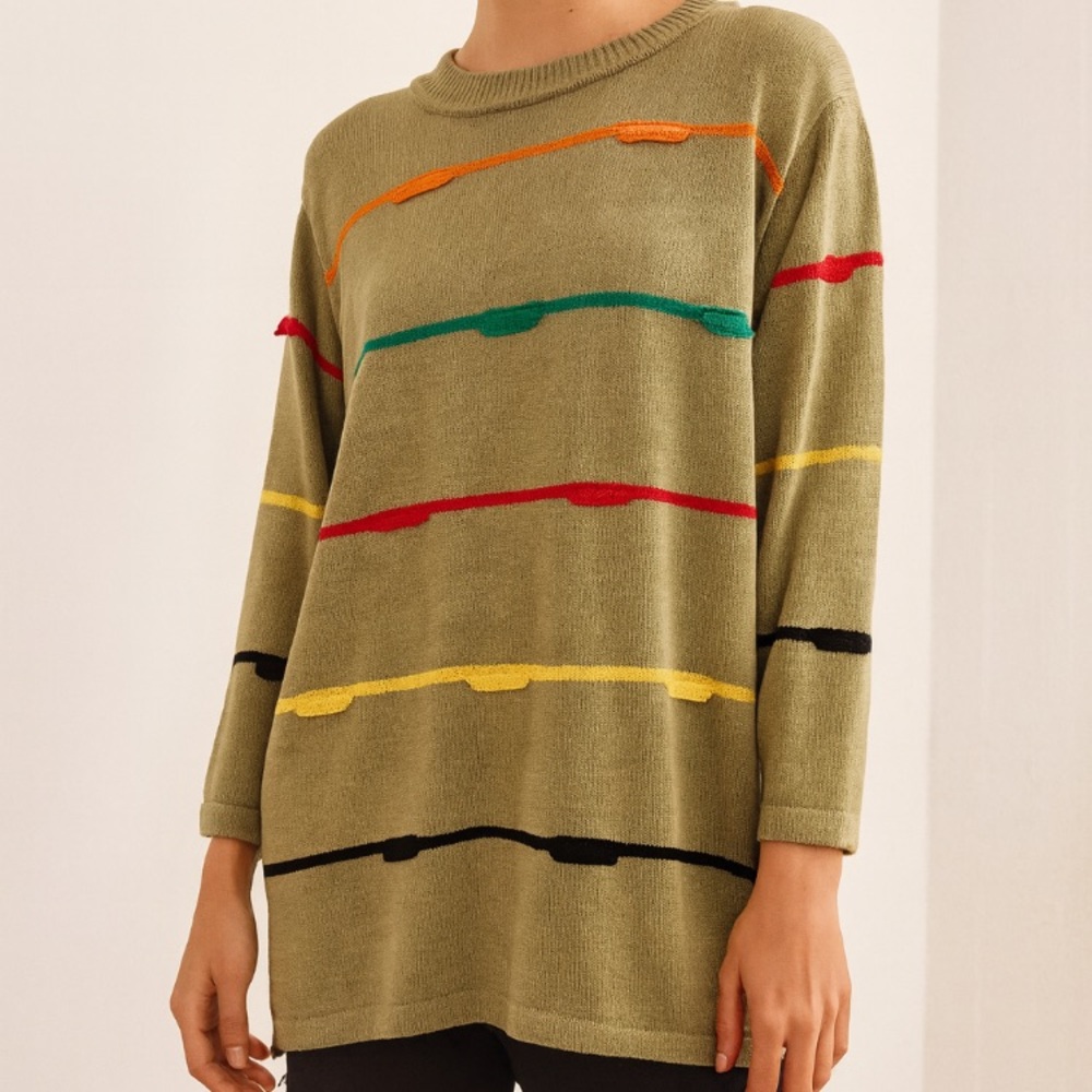 Vintage striped novelty sweater